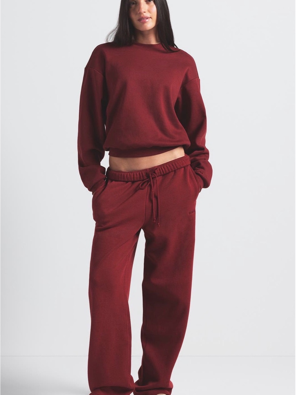 SKIMS Cotton Fleece Blend Classic Straight Leg Pants
